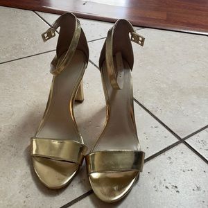 Calvin Klein gold heels - size 10